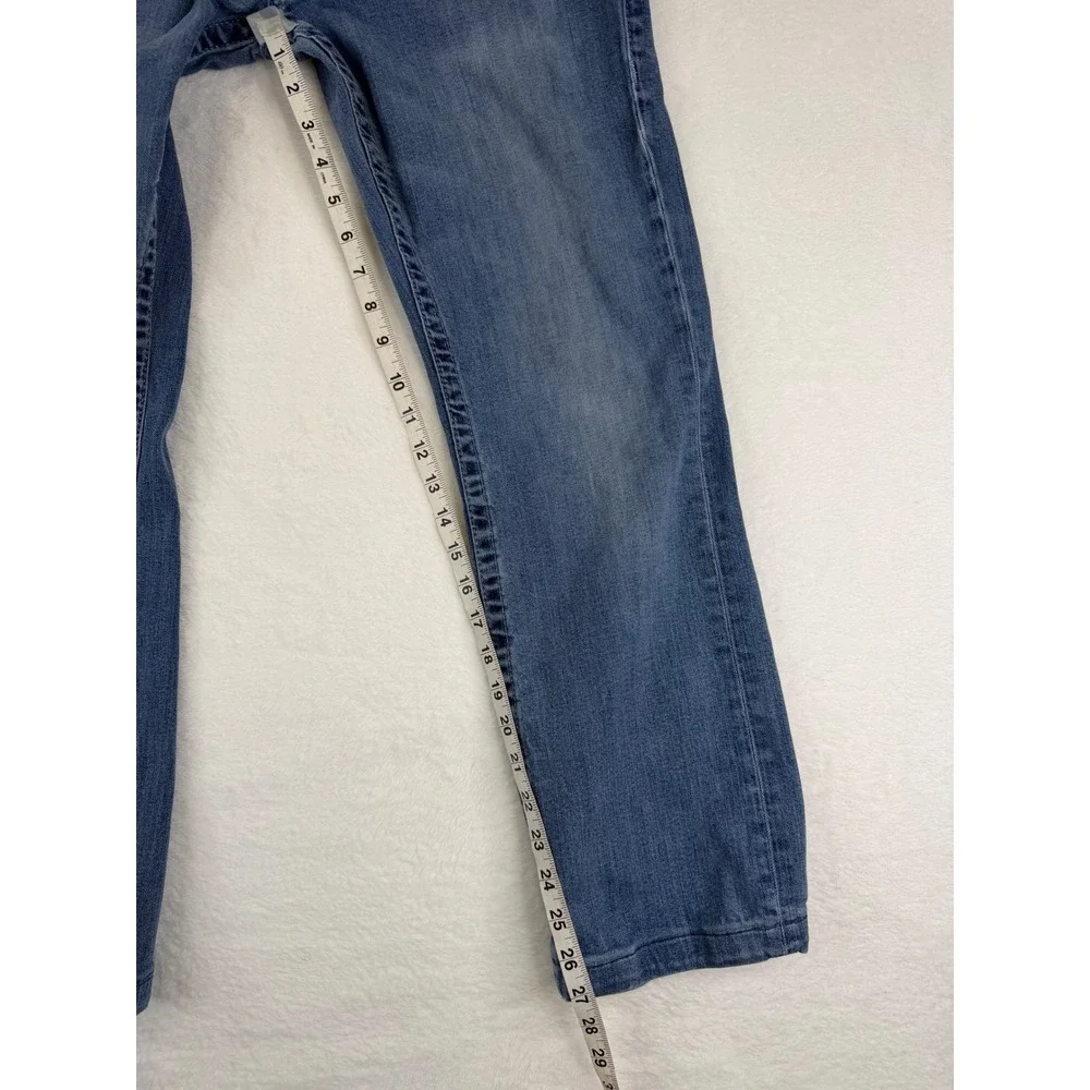 True Religion Mens Straight Leg Jeans Blue Medium Wash Denim Size 32x27
